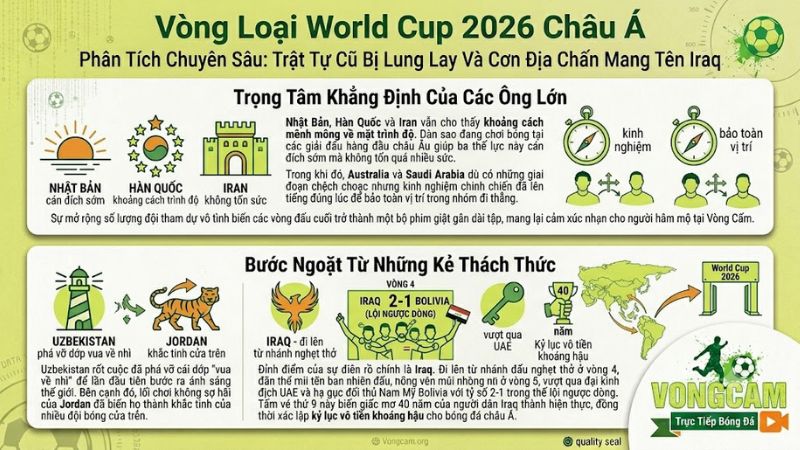Sơ đồ phân tích chuyên sâu cục diện Vòng Loại World Cup 2026 Châu Á khu vực AFC. Sơ đồ phân tích chuyên sâu cục diện Vòng Loại World Cup 2026 Châu Á khu vực AFC.